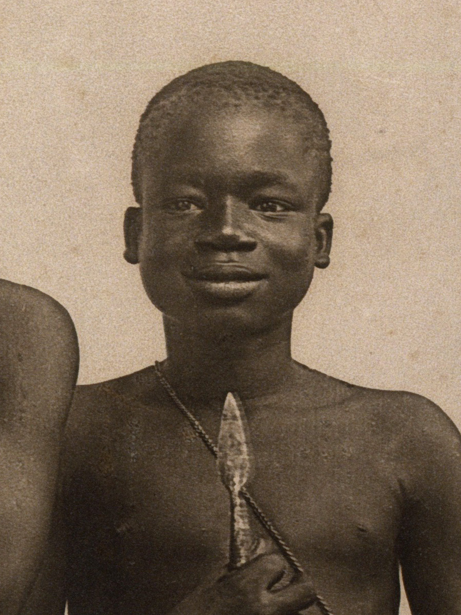 Portrait photograph of Ota Benga at the 1904 St Louis World's Fair