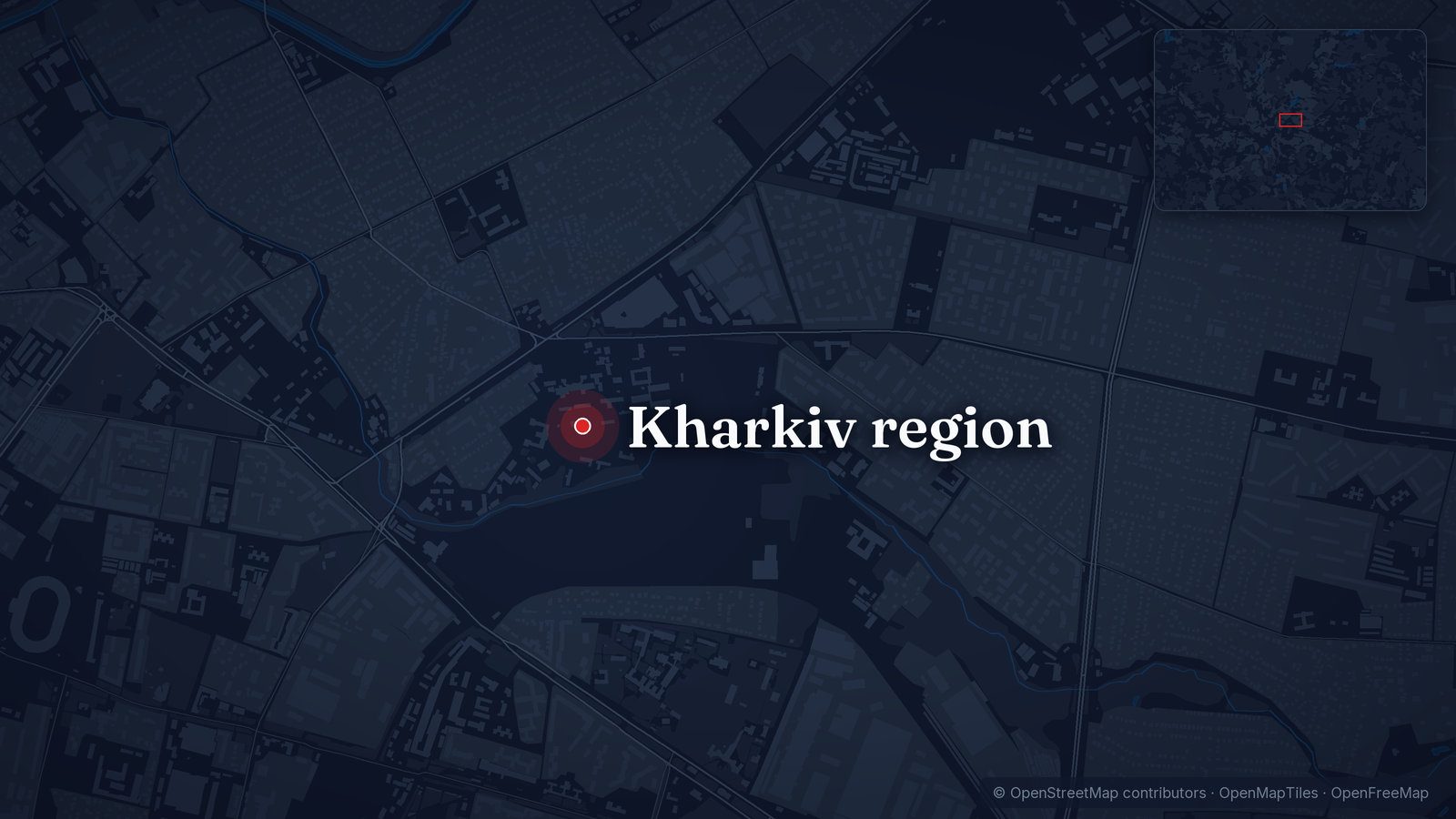 Map showing Kharkiv region