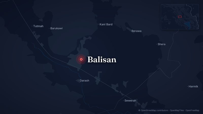Map showing Balisan