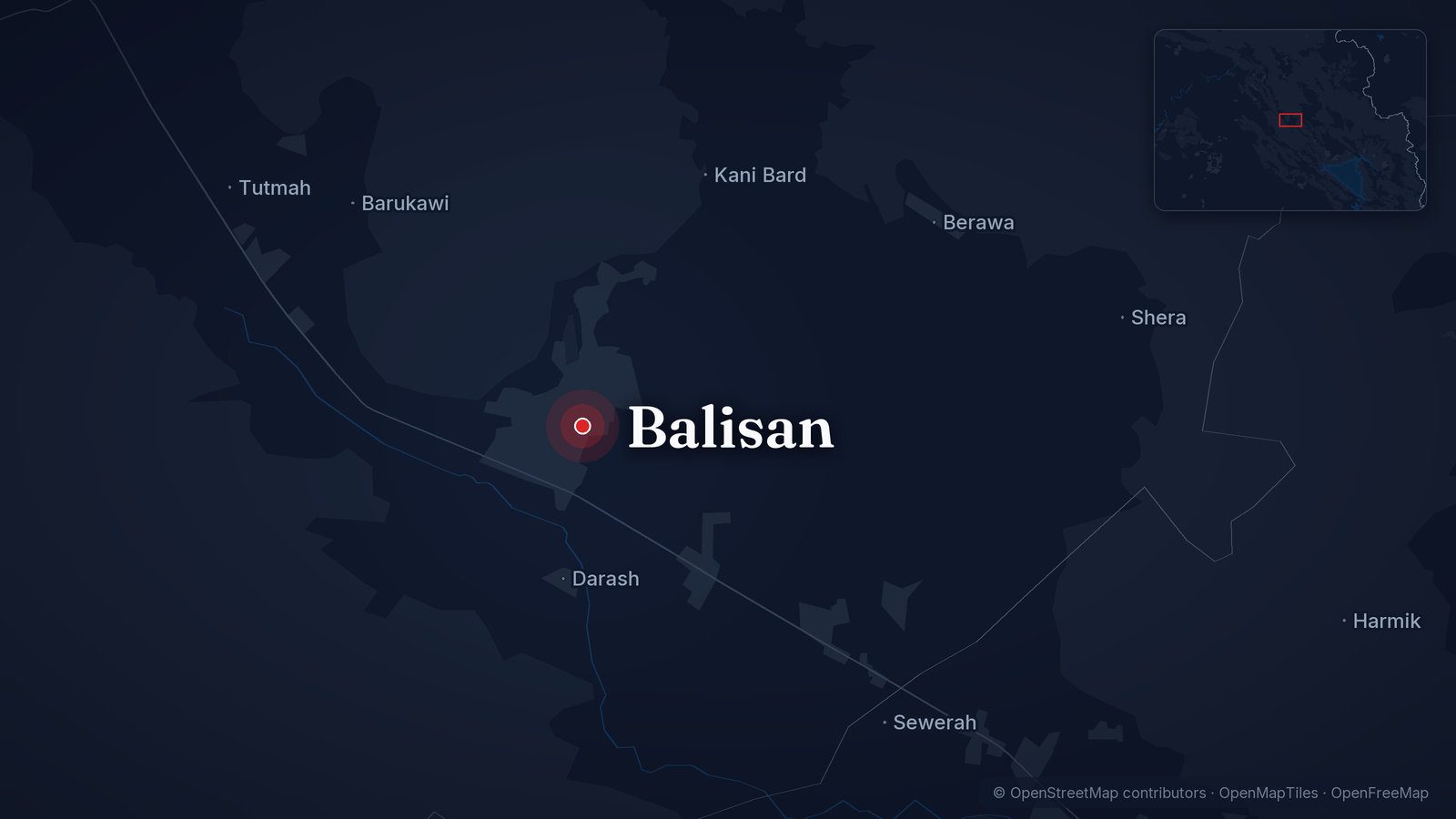 Map showing Balisan