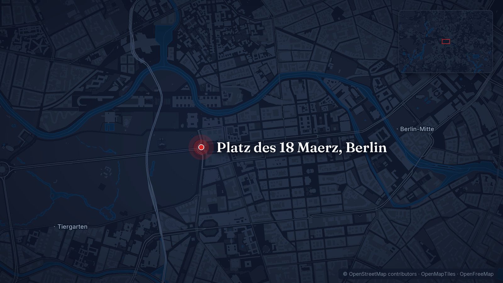 Map showing Platz des 18 Maerz, Berlin