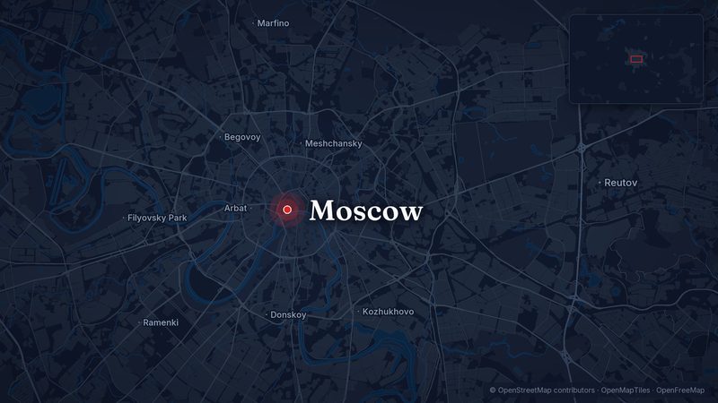 Map showing Moscow