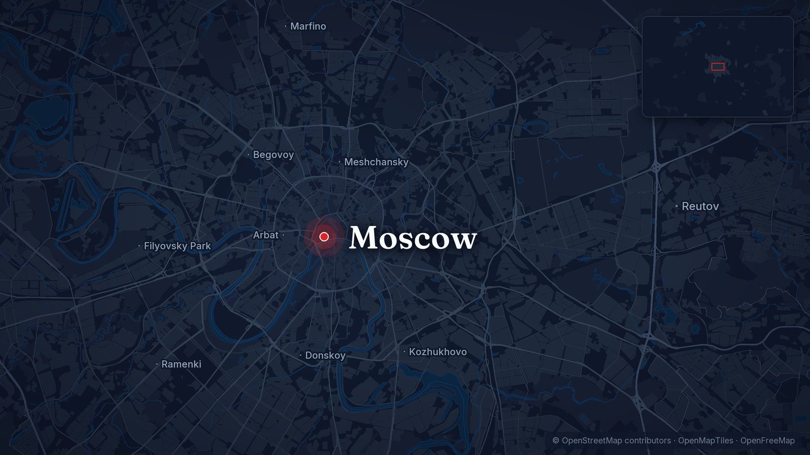 Map showing Moscow