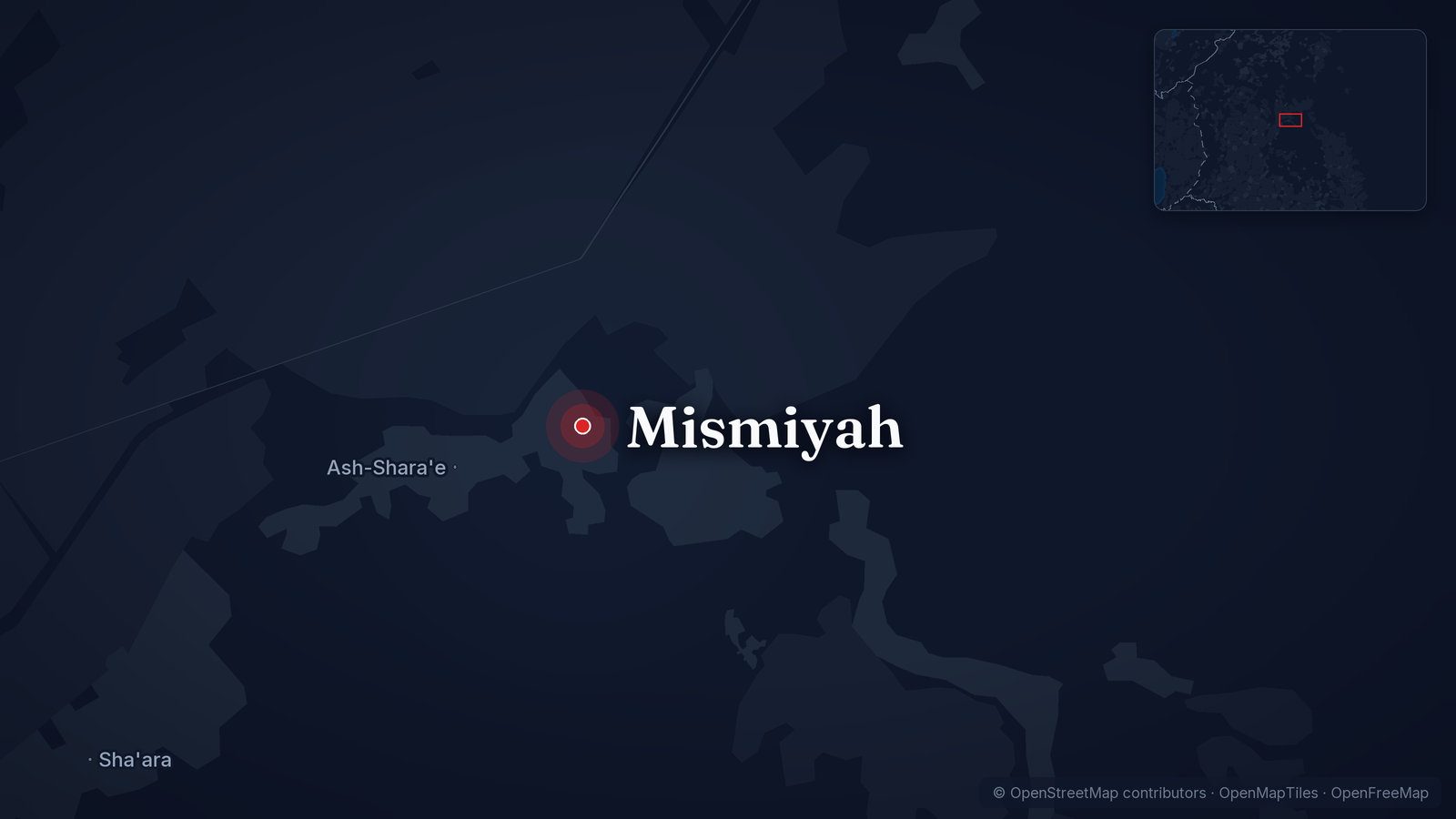 Map showing Mismiyah