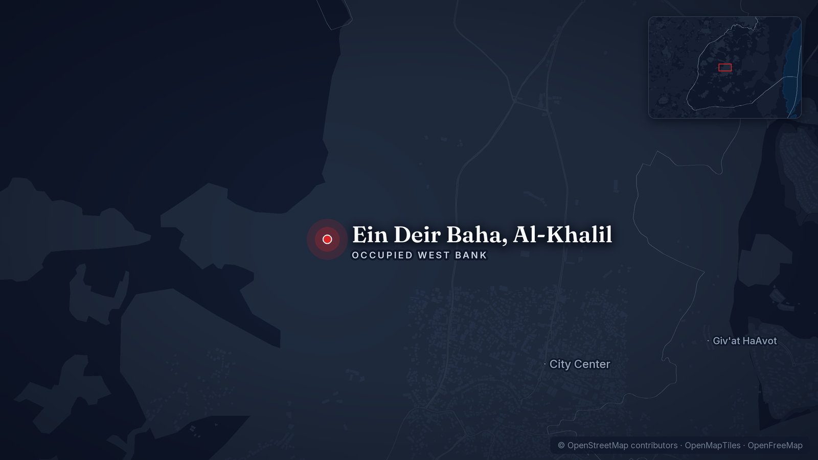 Map showing Ein Deir Baha, Al-Khalil (Ein Deir Baha, Hebron)