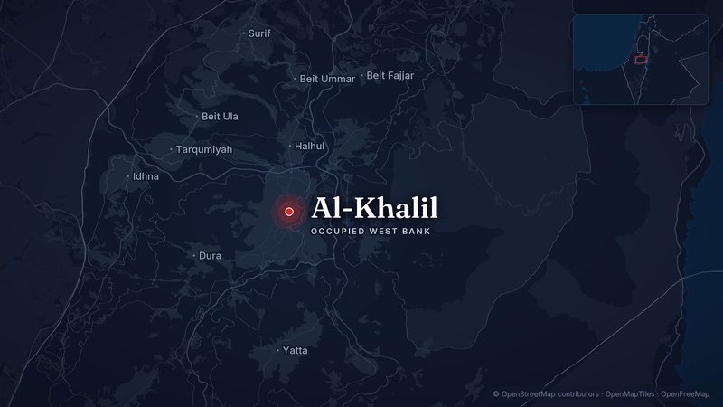 Map showing Al-Khalil (Hebron)