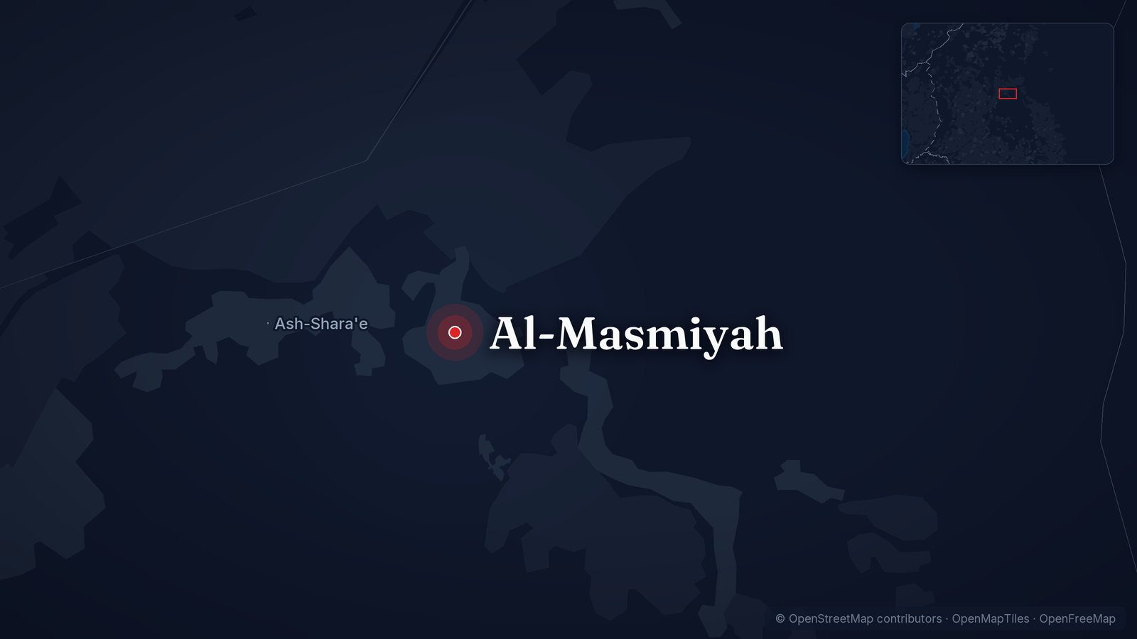 Map showing Al-Masmiyah