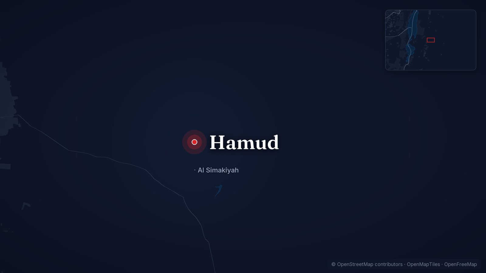 Map showing Hamud