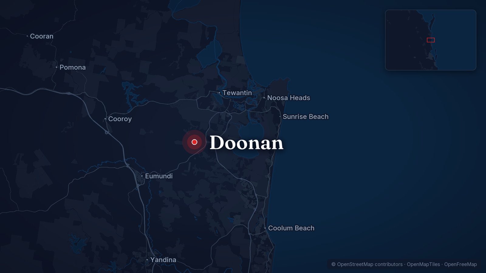 Map showing Doonan